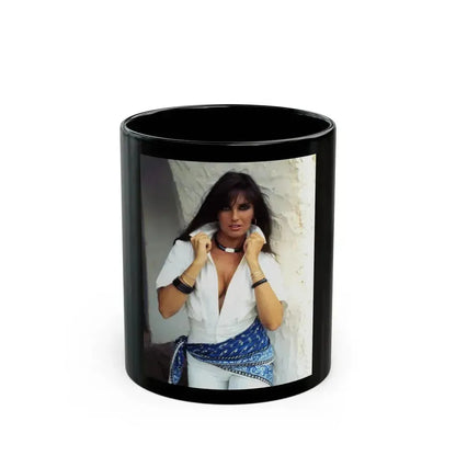 Caroline Munro #331 (Vintage Female Icon) Black Coffee Mug 11oz - Go Mug Yourself
