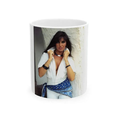 Caroline Munro #331 (Vintage Female Icon) White Coffee Mug 11oz - Go Mug Yourself
