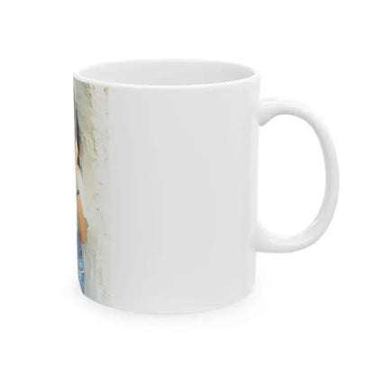 Caroline Munro #331 (Vintage Female Icon) White Coffee Mug - Go Mug Yourself