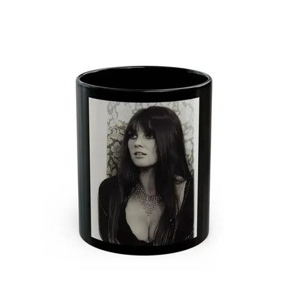 Caroline Munro #332 (Vintage Female Icon) Black Coffee Mug 11oz - Go Mug Yourself