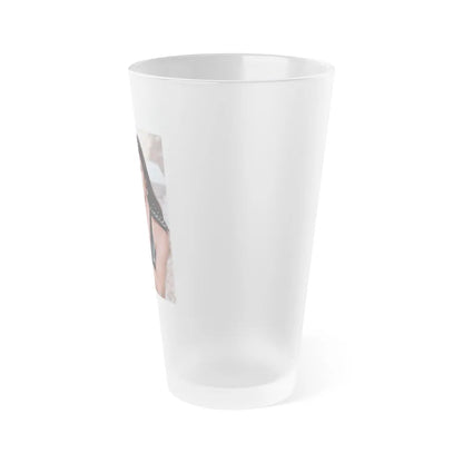 Caroline Munro #335 (Vintage Female Icon) Frosted Pint Glass 16oz-Go Mug Yourself