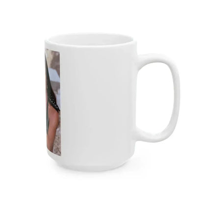 Caroline Munro #335 (Vintage Female Icon) White Coffee Mug - Go Mug Yourself