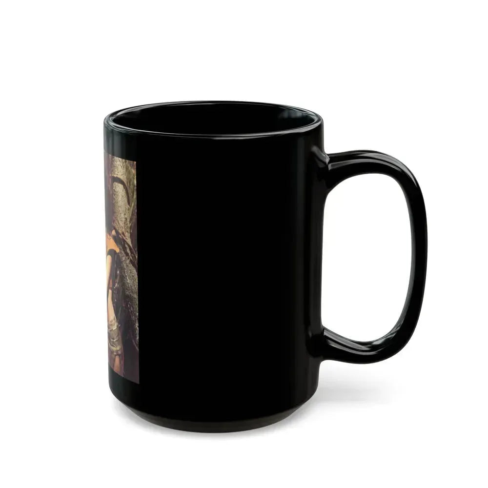 Caroline Munro #337 (Vintage Female Icon) Black Coffee Mug - Go Mug Yourself