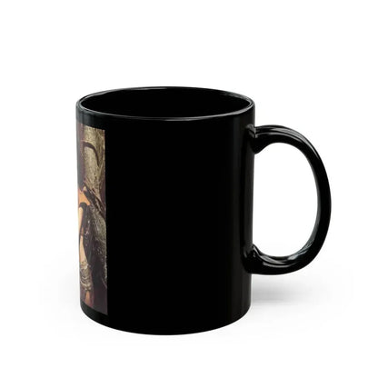 Caroline Munro #337 (Vintage Female Icon) Black Coffee Mug - Go Mug Yourself