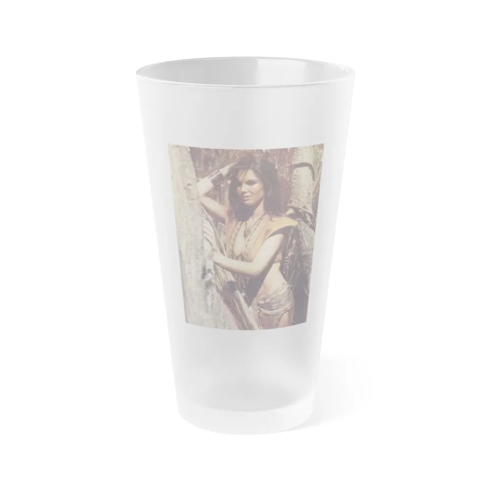 Caroline Munro #337 (Vintage Female Icon) Frosted Pint Glass 16oz-16oz-Frosted-Go Mug Yourself