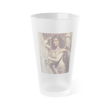 Caroline Munro #337 (Vintage Female Icon) Frosted Pint Glass 16oz-16oz-Frosted-Go Mug Yourself