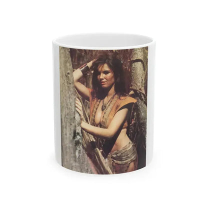 Caroline Munro #337 (Vintage Female Icon) White Coffee Mug 11oz - Go Mug Yourself