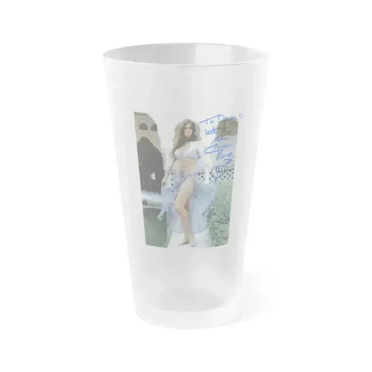 Caroline Munro #34 - Color 8x10 Golden Voyage Of Sinbad '73 Promo Full Body Glamour Photo Personalized at Monsterbash 6-18-22 (Vintage Female Icon) Frosted Pint Glass 16oz 16oz Frosted - Go Mug Yourself