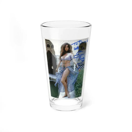 Caroline Munro #34 - Color 8x10 Golden Voyage Of Sinbad '73 Promo Full Body Glamour Photo Personalized at Monsterbash 6-18-22 (Vintage Female Icon) Pint Glass 16oz 16oz - Go Mug Yourself