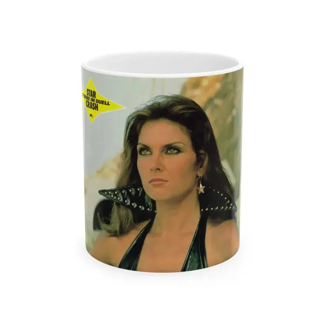 Caroline Munro #340 (Vintage Female Icon) White Coffee Mug 11oz - Go Mug Yourself