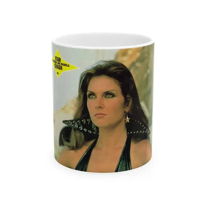Caroline Munro #340 (Vintage Female Icon) White Coffee Mug 11oz - Go Mug Yourself