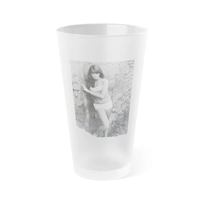 Caroline Munro #341 (Vintage Female Icon) Frosted Pint Glass 16oz-16oz-Frosted-Go Mug Yourself