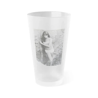 Caroline Munro #341 (Vintage Female Icon) Frosted Pint Glass 16oz 16oz Frosted - Go Mug Yourself