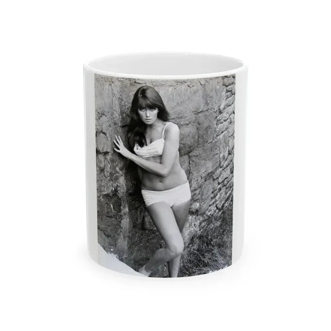 Caroline Munro #341 (Vintage Female Icon) White Coffee Mug 11oz - Go Mug Yourself