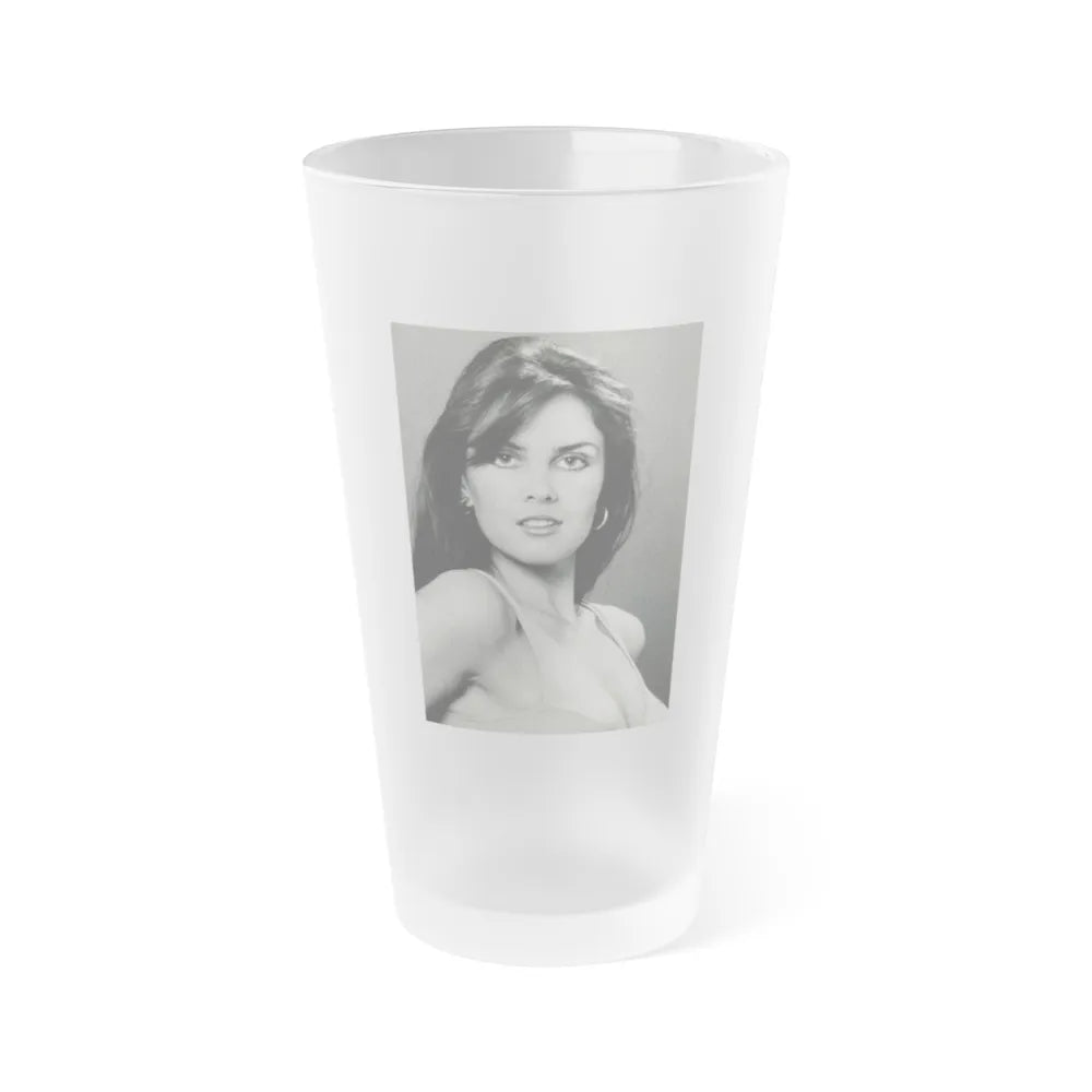 Caroline Munro #342 (Vintage Female Icon) Frosted Pint Glass 16oz-16oz-Frosted-Go Mug Yourself