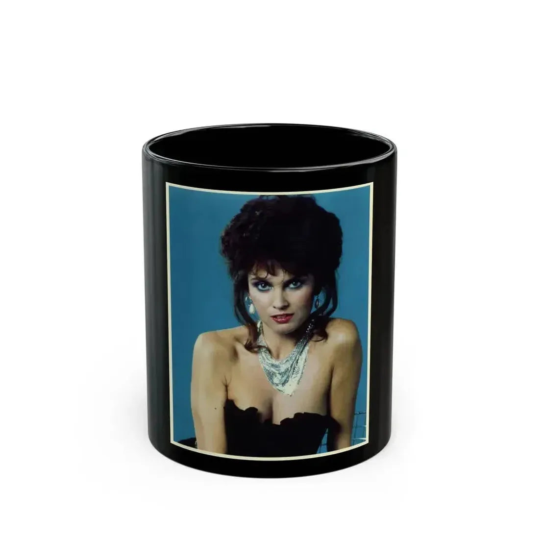 Caroline Munro #343 (Vintage Female Icon) Black Coffee Mug 11oz - Go Mug Yourself