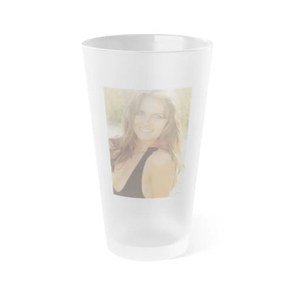 Caroline Munro #348 (Vintage Female Icon) Frosted Pint Glass 16oz-16oz-Frosted-Go Mug Yourself