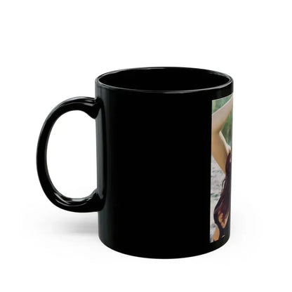 Caroline Munro #349 (Vintage Female Icon) Black Coffee Mug - Go Mug Yourself