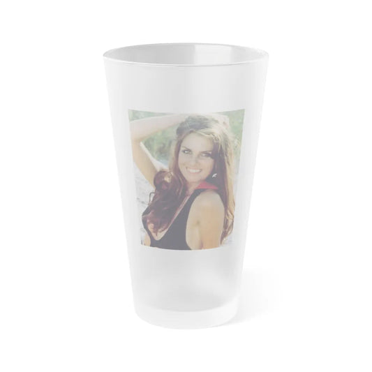 Caroline Munro #349 (Vintage Female Icon) Frosted Pint Glass 16oz-16oz-Frosted-Go Mug Yourself