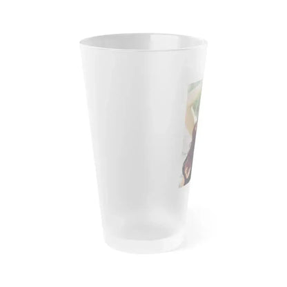 Caroline Munro #349 (Vintage Female Icon) Frosted Pint Glass 16oz - Go Mug Yourself
