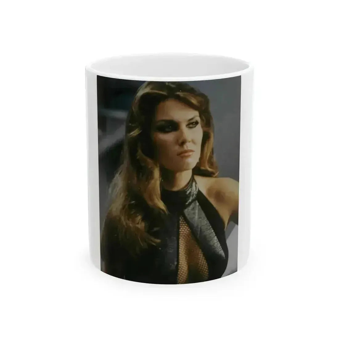 Caroline Munro #35 (Vintage Female Icon) White Coffee Mug 11oz - Go Mug Yourself