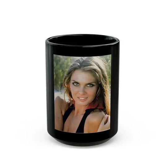 Caroline Munro #350 (Vintage Female Icon) Black Coffee Mug 15oz - Go Mug Yourself