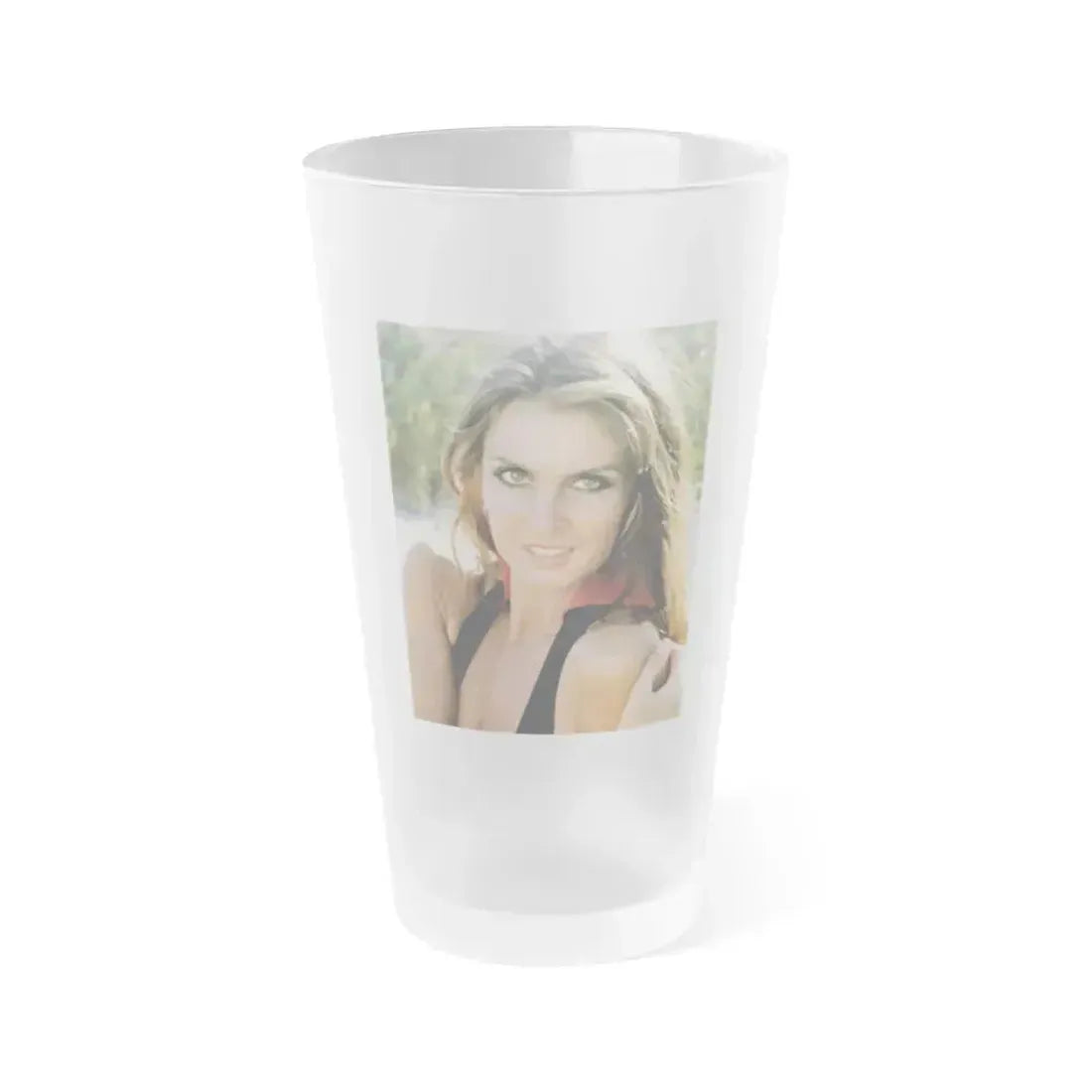 Caroline Munro #350 (Vintage Female Icon) Frosted Pint Glass 16oz 16oz Frosted - Go Mug Yourself