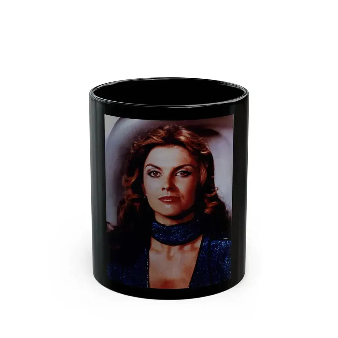 Caroline Munro #351 (Vintage Female Icon) Black Coffee Mug 11oz - Go Mug Yourself