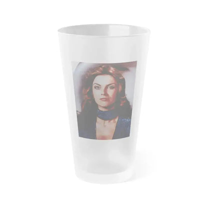 Caroline Munro #351 (Vintage Female Icon) Frosted Pint Glass 16oz 16oz Frosted - Go Mug Yourself