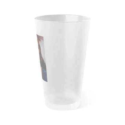 Caroline Munro #351 (Vintage Female Icon) Frosted Pint Glass 16oz - Go Mug Yourself