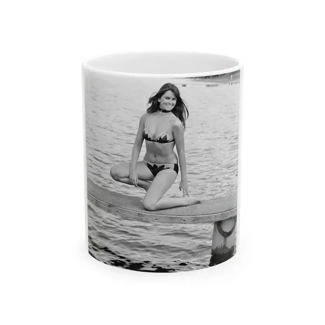 Caroline Munro #352 (Vintage Female Icon) White Coffee Mug 11oz - Go Mug Yourself