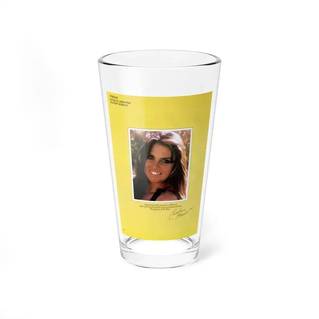 Caroline Munro #358 - Questar Mag. Vol. 2 #3, June '80 (Vintage Female Icon) Pint Glass 16oz 16oz - Go Mug Yourself