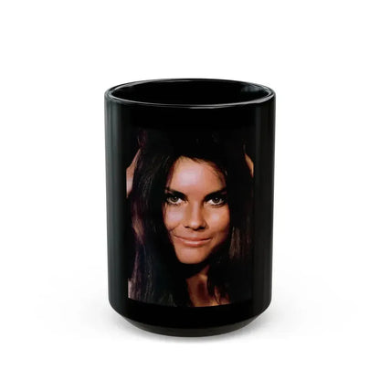 Caroline Munro #359 - Questar Mag. Vol. 2 #3, June '80 (Vintage Female Icon) Black Coffee Mug 15oz - Go Mug Yourself