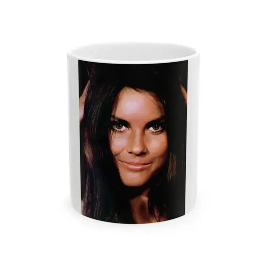 Caroline Munro #359 - Questar Mag. Vol. 2 #3, June '80 (Vintage Female Icon) White Coffee Mug 11oz - Go Mug Yourself