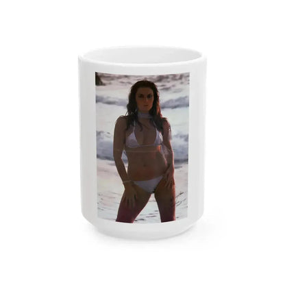 Caroline Munro #360 - Questar Mag. Vol. 2 #3, June '80 (Vintage Female Icon) White Coffee Mug 15oz - Go Mug Yourself