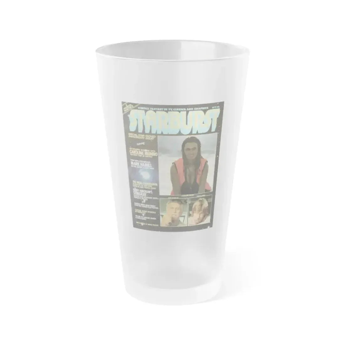Caroline Munro #365 - Starbust Mag. #24 August '80 (Vintage Female Icon) Frosted Pint Glass 16oz 16oz Frosted - Go Mug Yourself