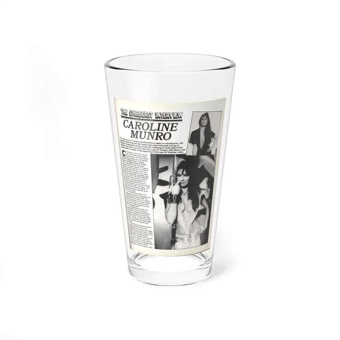 Caroline Munro #368 - Starbust Mag. #24 August '80 (Vintage Female Icon) Pint Glass 16oz 16oz - Go Mug Yourself