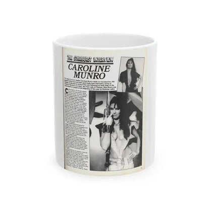 Caroline Munro #368 - Starbust Mag. #24 August '80 (Vintage Female Icon) White Coffee Mug 11oz - Go Mug Yourself