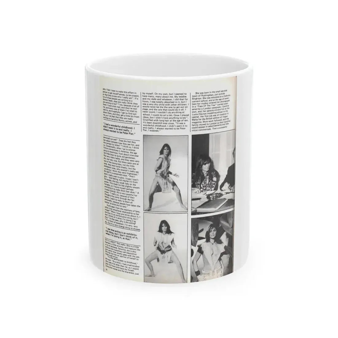 Caroline Munro #369 - Starbust Mag. #24 August '80 (Vintage Female Icon) White Coffee Mug 11oz - Go Mug Yourself