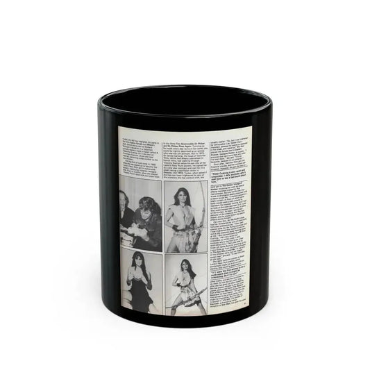 Caroline Munro #370 - Starbust Mag. #24 August '80 (Vintage Female Icon) Black Coffee Mug 11oz - Go Mug Yourself