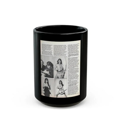 Caroline Munro #370 - Starbust Mag. #24 August '80 (Vintage Female Icon) Black Coffee Mug 15oz - Go Mug Yourself