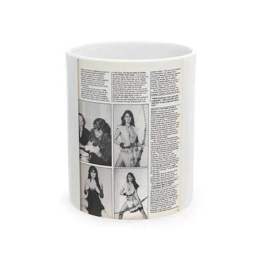 Caroline Munro #370 - Starbust Mag. #24 August '80 (Vintage Female Icon) White Coffee Mug 11oz - Go Mug Yourself