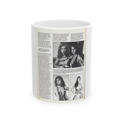 Caroline Munro #371 - Starbust Mag. #24 August '80 (Vintage Female Icon) White Coffee Mug 11oz - Go Mug Yourself