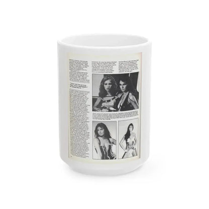 Caroline Munro #371 - Starbust Mag. #24 August '80 (Vintage Female Icon) White Coffee Mug 15oz - Go Mug Yourself