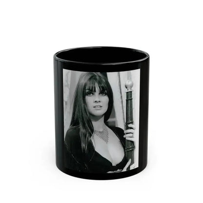 Caroline Munro #374 (Vintage Female Icon) Black Coffee Mug 11oz - Go Mug Yourself