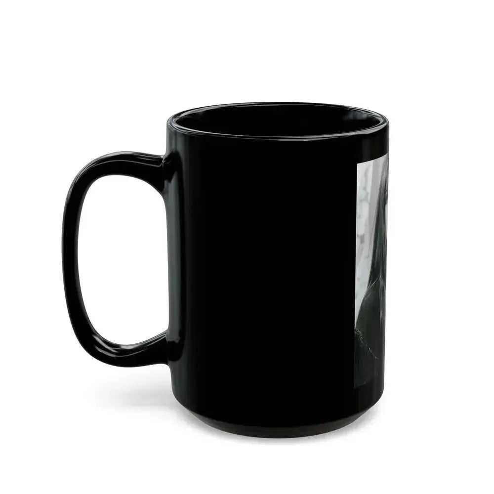 Caroline Munro #374 (Vintage Female Icon) Black Coffee Mug - Go Mug Yourself