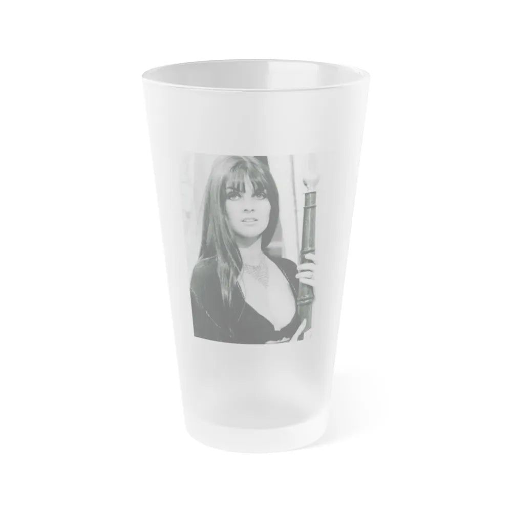 Caroline Munro #374 (Vintage Female Icon) Frosted Pint Glass 16oz-16oz-Frosted-Go Mug Yourself