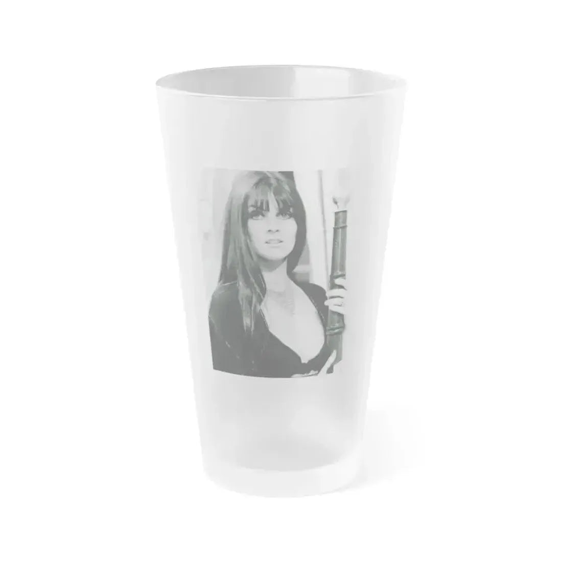 Caroline Munro #374 (Vintage Female Icon) Frosted Pint Glass 16oz 16oz Frosted - Go Mug Yourself