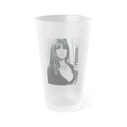 Caroline Munro #374 (Vintage Female Icon) Frosted Pint Glass 16oz 16oz Frosted - Go Mug Yourself