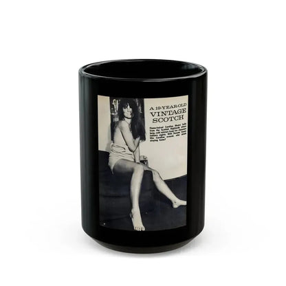 Caroline Munro #38 (Vintage Female Icon) Black Coffee Mug 15oz - Go Mug Yourself